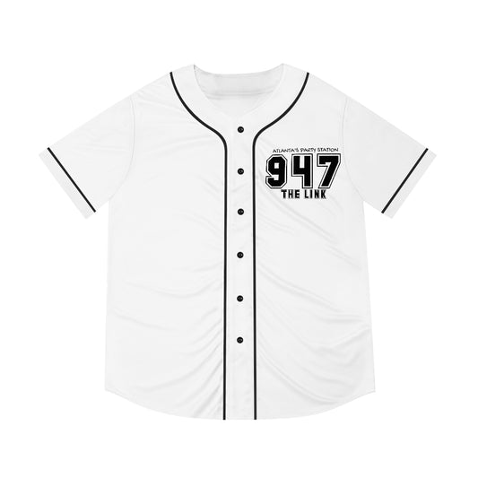 Atlanta's Party Station Men's Baseball Jersey (White)