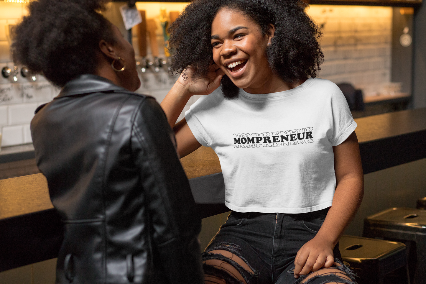 Mompreneur Women's Cropped T-Shirt