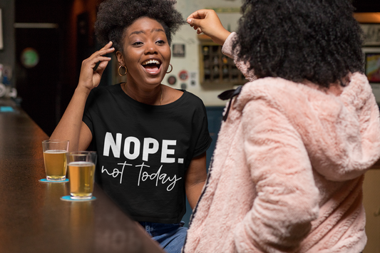 "Nope, Not Today" Women's Heritage Cropped T-Shirt